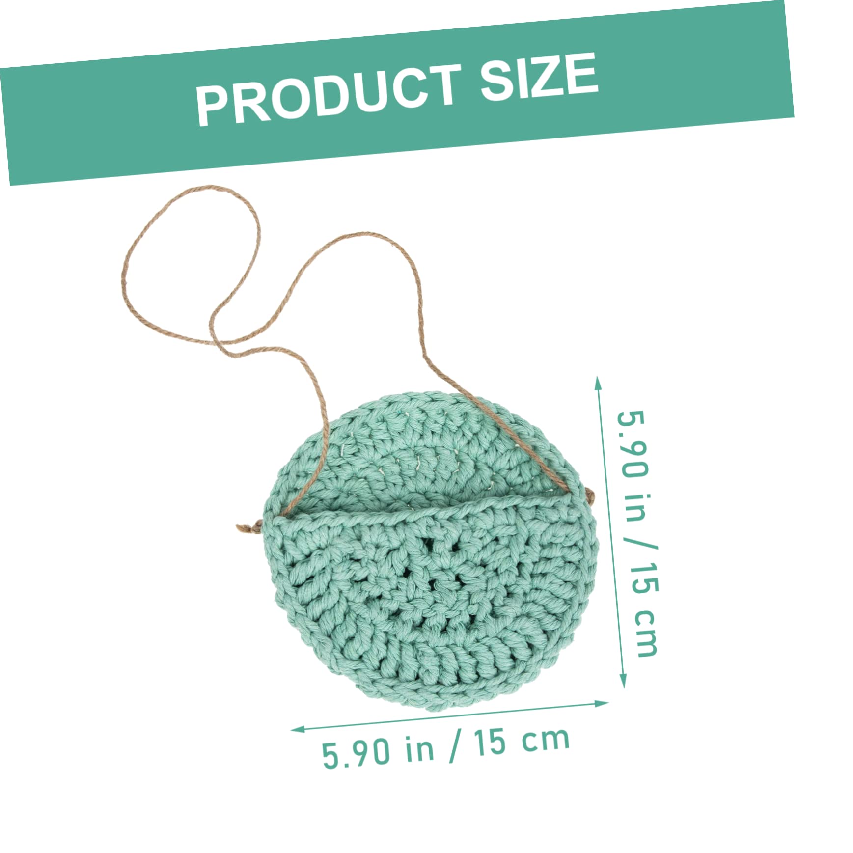 TOYANDONA Lot De 4 Paniers De Fleurs Décoratifs À Suspendre pour Plantes De Jardin Jardinières Esthétiques en Macramé Suspension pour Plantes Murales Intérieures en Coton Vert Clair