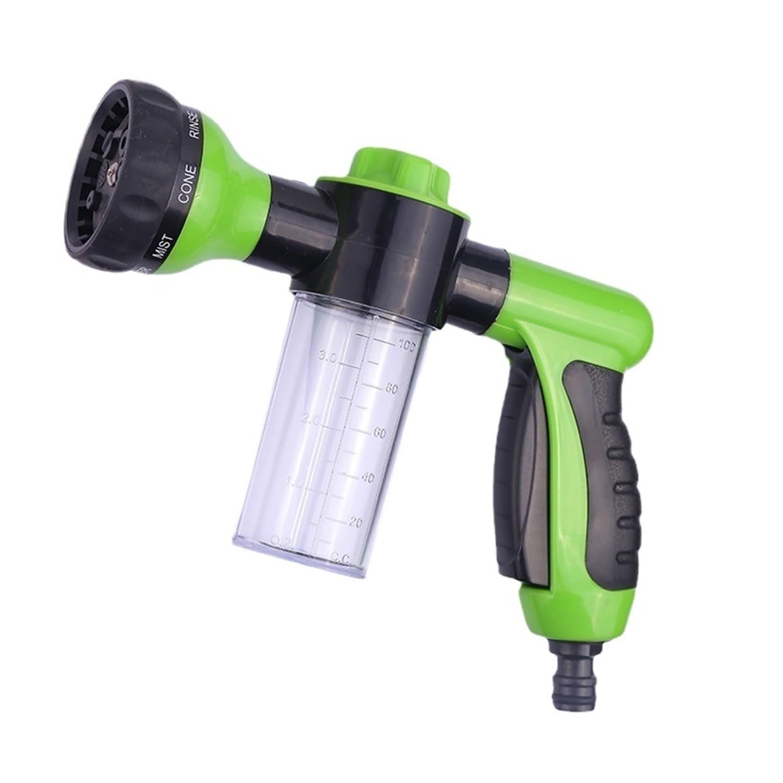 Pistola pulverizadora con manguera Boquilla, Rociador de agua for jardín, bloqueo gatillo ajustable giratorio Multicolor 360(Green)