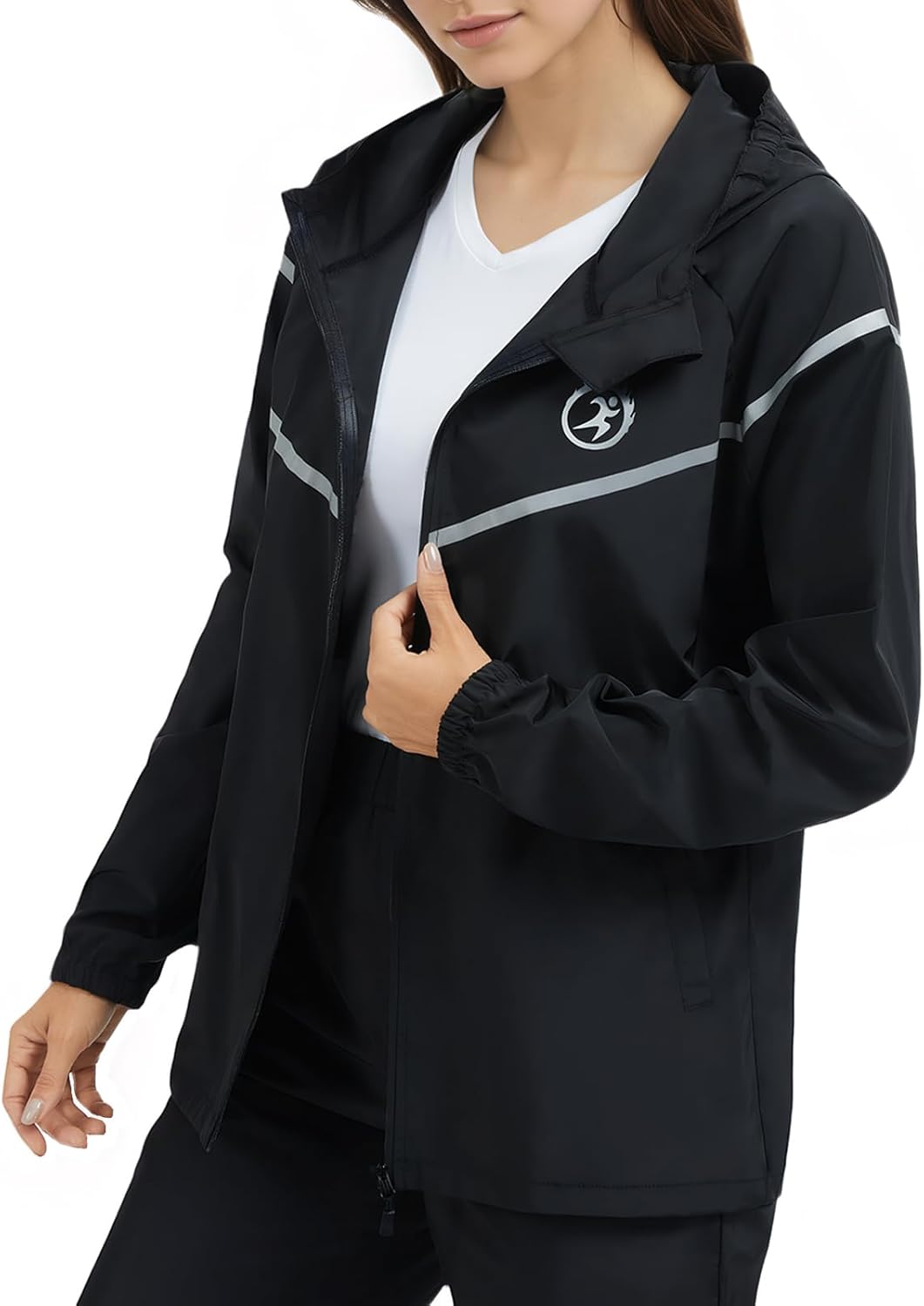 LAZAWG Rain Coat for Women Lightweight Rain Jacket Waterproof Breathable Raincoat for Summer Spring Outdoor Hiking Travel - Image 2