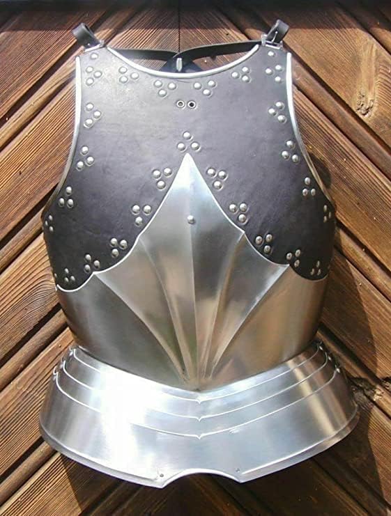 Medieval Knight Leather-Covered Gothic Breastplate | Cuirass Armor | Wearable Replica | Gift for Collectors & Halloween Costume