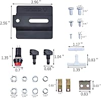 Vista 3 de OTUAYAUTO Botella Universal de Lavaparabrisas, Depósito de Fluido de Bomba Lavadora de 12V con Interruptor de Botón de Chorro para Tanque