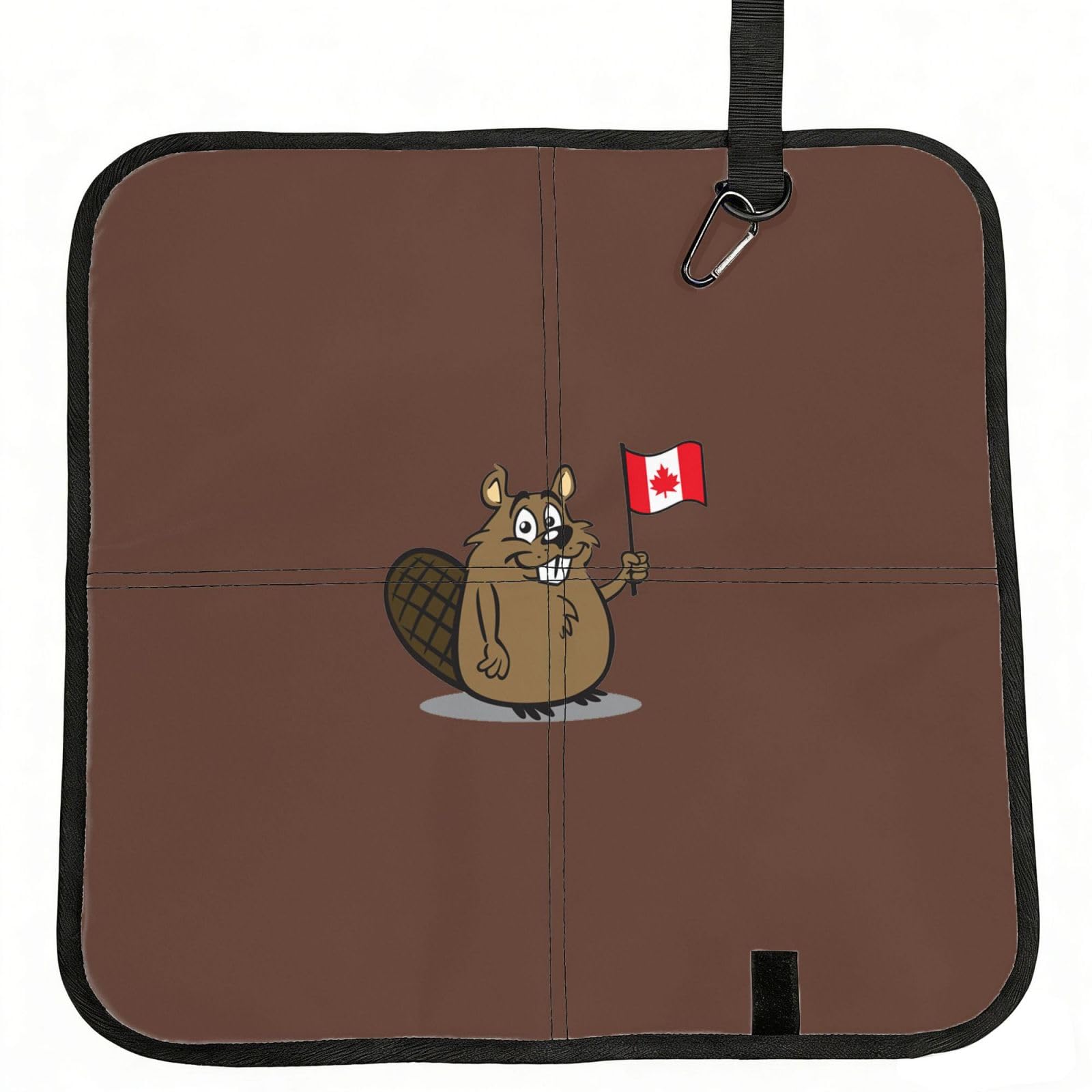 NImongt Beaver Print Portable Chair Pad Foldable Seat Cushion Outdoor Seating Office Picnic Camping