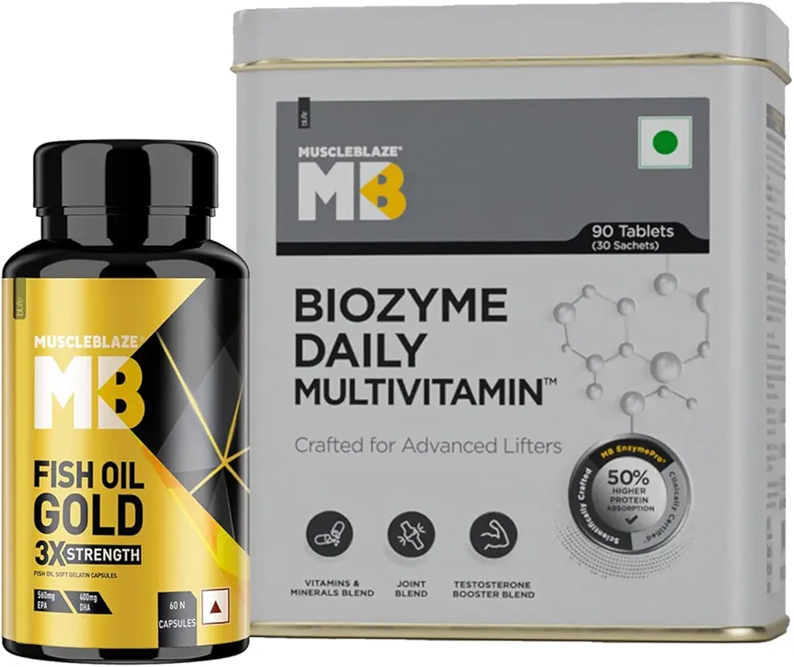 MuscleBlaze Biozyme Daily Multivitamin, 90 Tablets, with US Patent