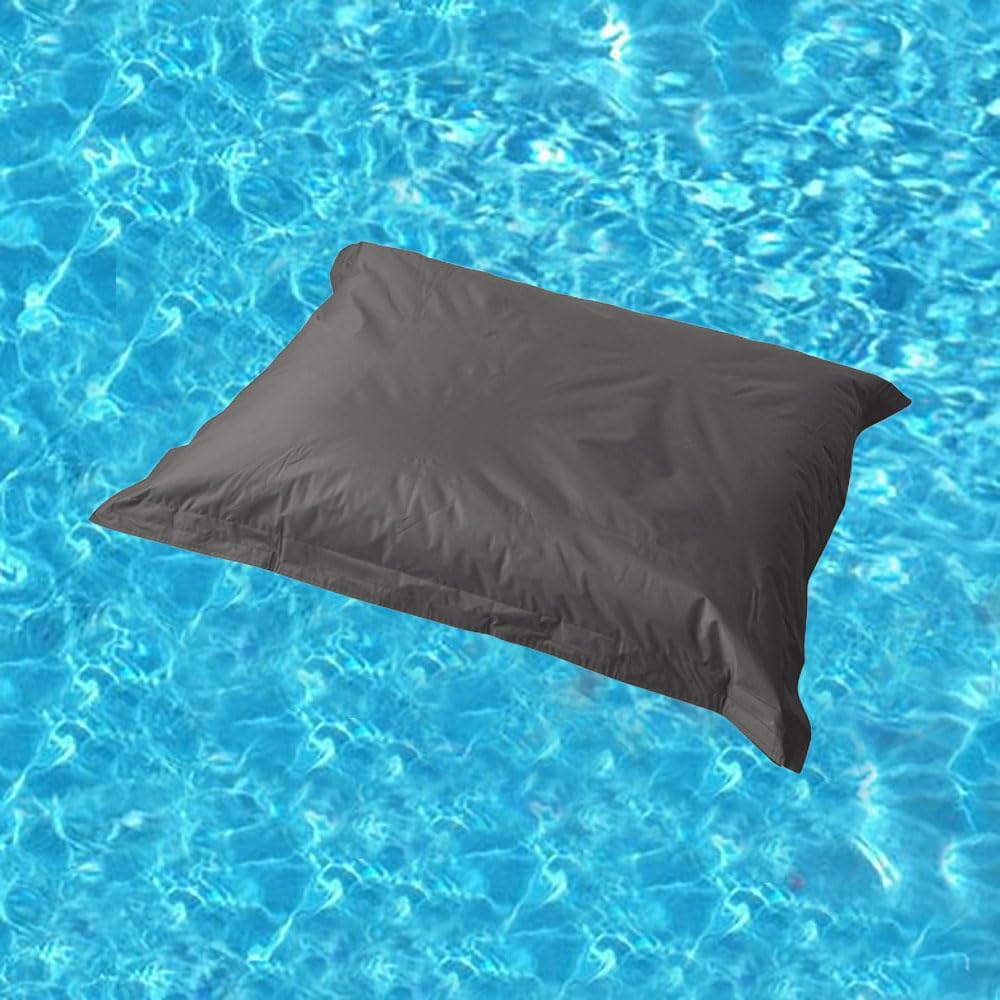 Sedia A Sacco Poltrona A Sacco Galleggiante Per Piscina Poltrona A Sacco Galleggiante Divano In Sabbia Pigro Tessuto Oxford Impermeabile (Senza Riempimento) 140 Cm X 180 Cm,Grigio Scuro,180 Cm*140 Cm