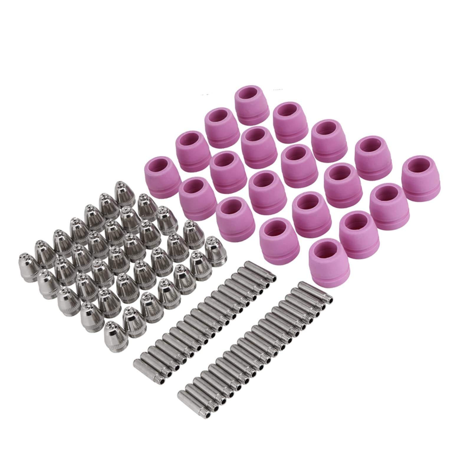 AG60P Plasmaschneider-Zubehör-Set – 50 Teile Inkl. Düsen, Elektroden & Becher Für AG-60, SG-55, WSD-60