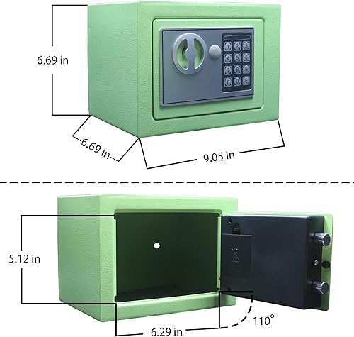 Miniatura 28 de Caja de seguridad digital electrónica con teclado de bloqueo de lujo, para el hogar, oficina, hotel, negocio, joyería, armas, efectivo, Blanco