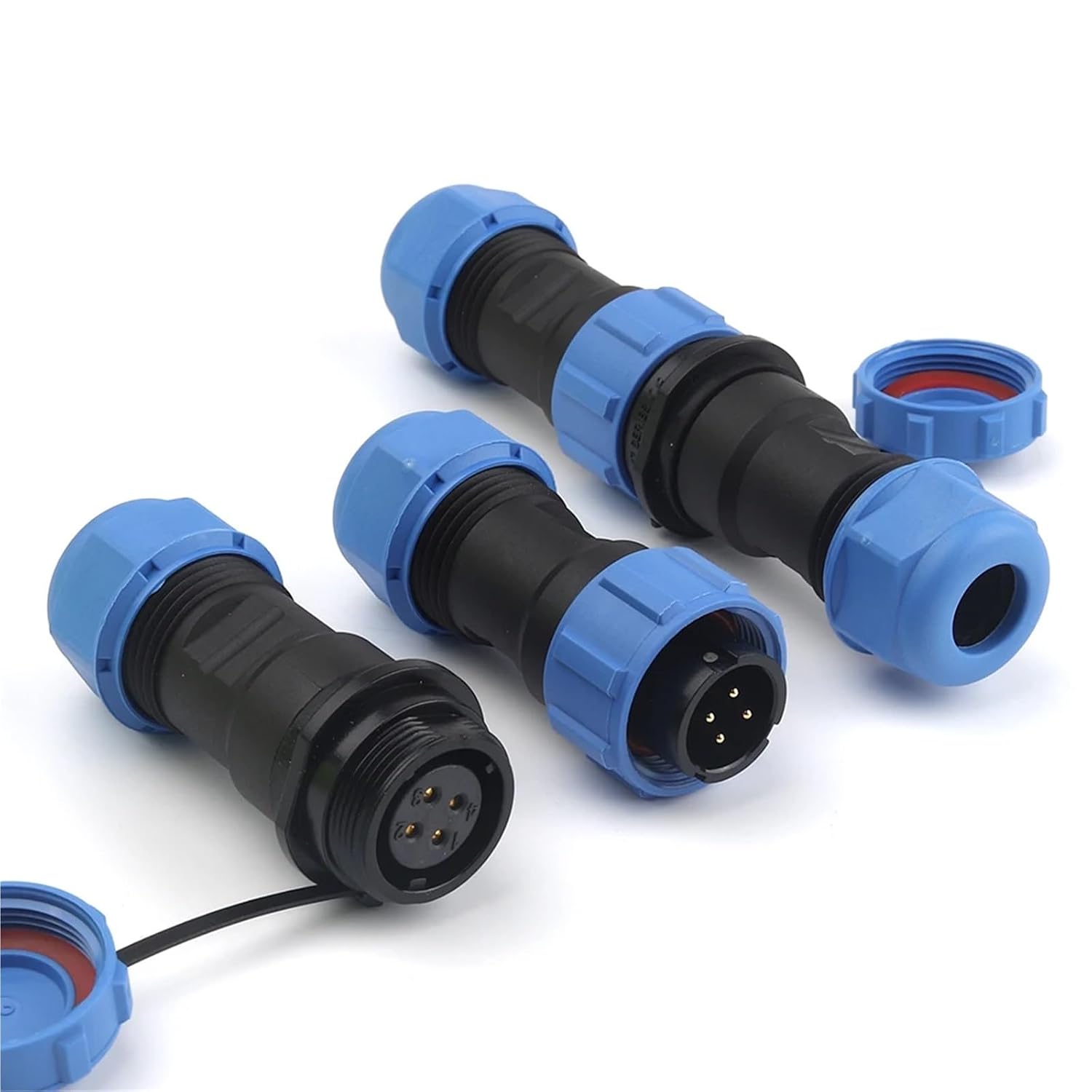 SP17 LP17 2/3/4 Pin Socket Wire Cable Connector Docking Quick Screw Crimp Male Female Set No Welding 1Pcs(LP17-4D)