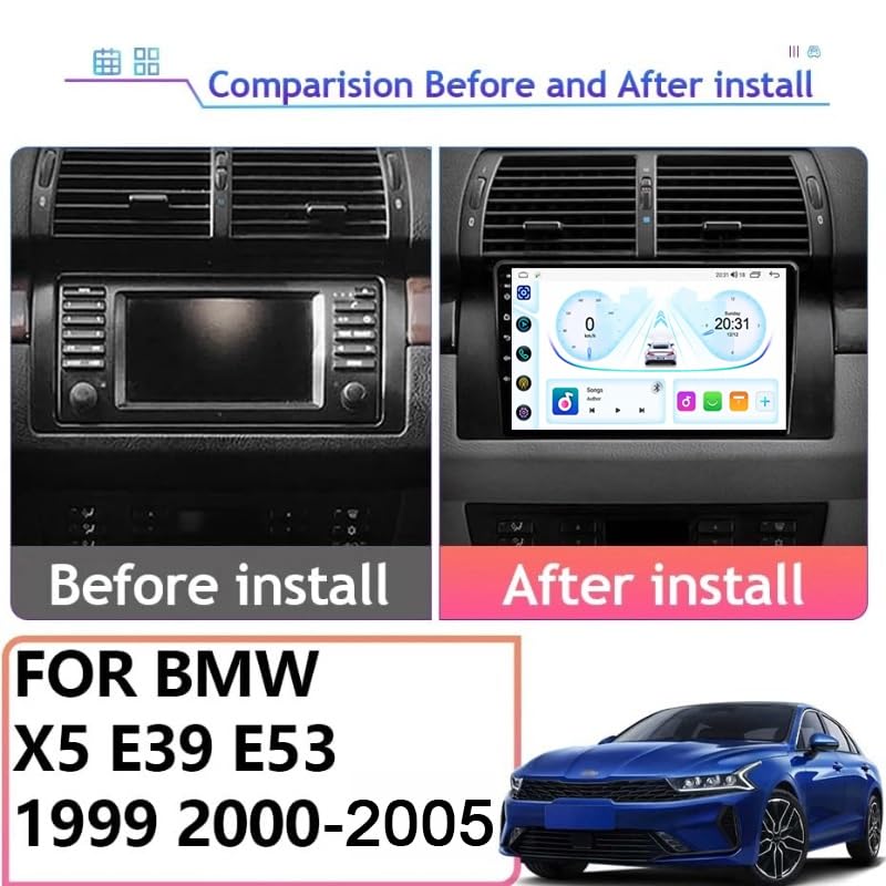 Radio Pantalla 9" BMW X5 E39 E53 CarPlay Android Auto 4G 64GB 2