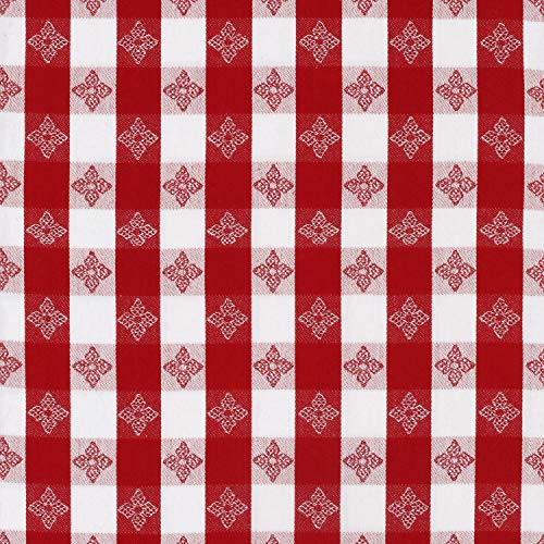Cackleberry Home Red And White Tavern Check Woven Cotton Jacquard Kitchen Towels 18 X 28 Inches, Set Of 3 #TOP4