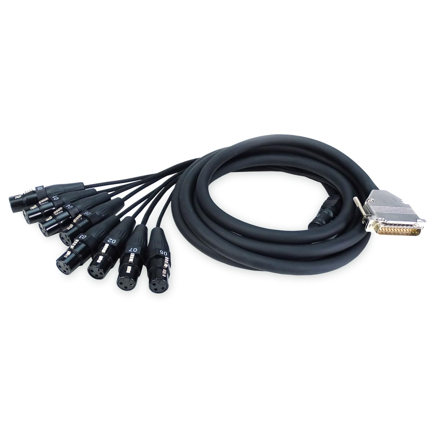 keepdrum sna55-8 Multicore-Kabel Snake Sub-D DB-25 zu 8x XLR weiblich Kabelpeitsche 3m
