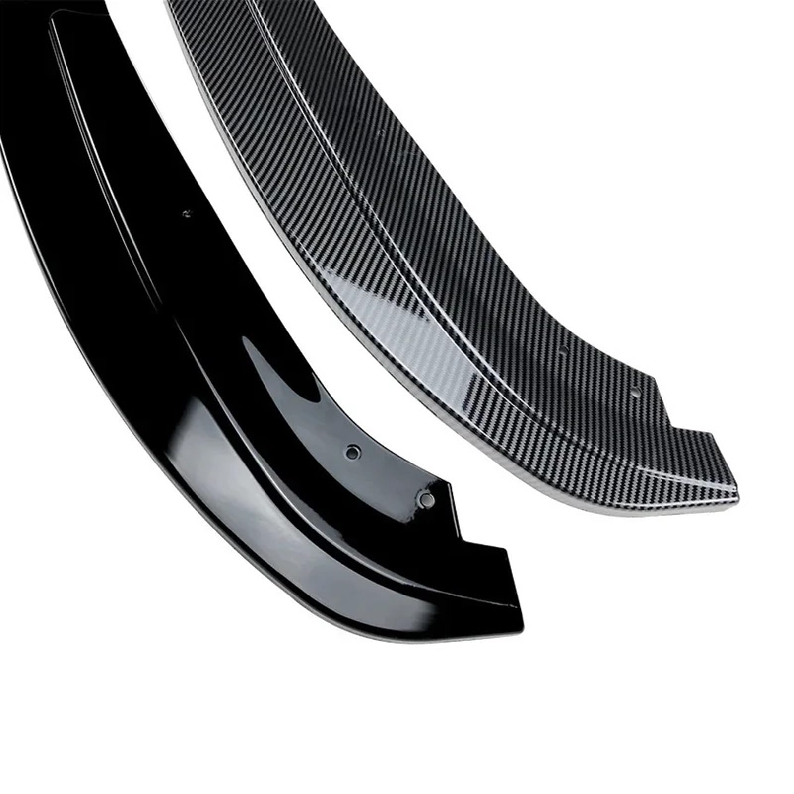 Spojlery przednie do samochodów Czarny przedni zderzak Spoiler Splitter pasuje do BMW serii 3 E90 E91 LCI 320i 330i 2007-2012 Facelift Tuning Canard Przedniego spojlera(Carbon Look)