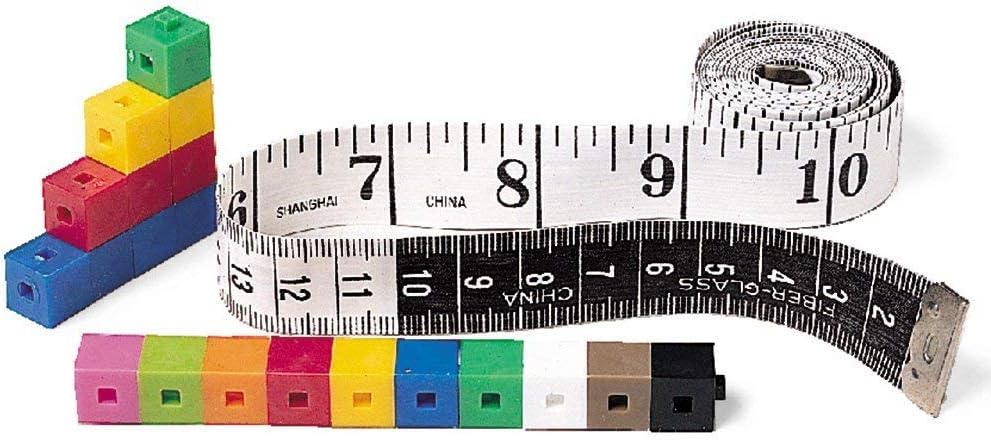 Learning Resources Customary / Metric Tape Measures, Set of 10