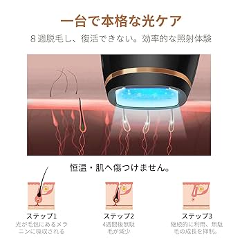 Amazon | Aimanfun 脱毛器 冷感脱毛器 IPL光美容器 だつもうき