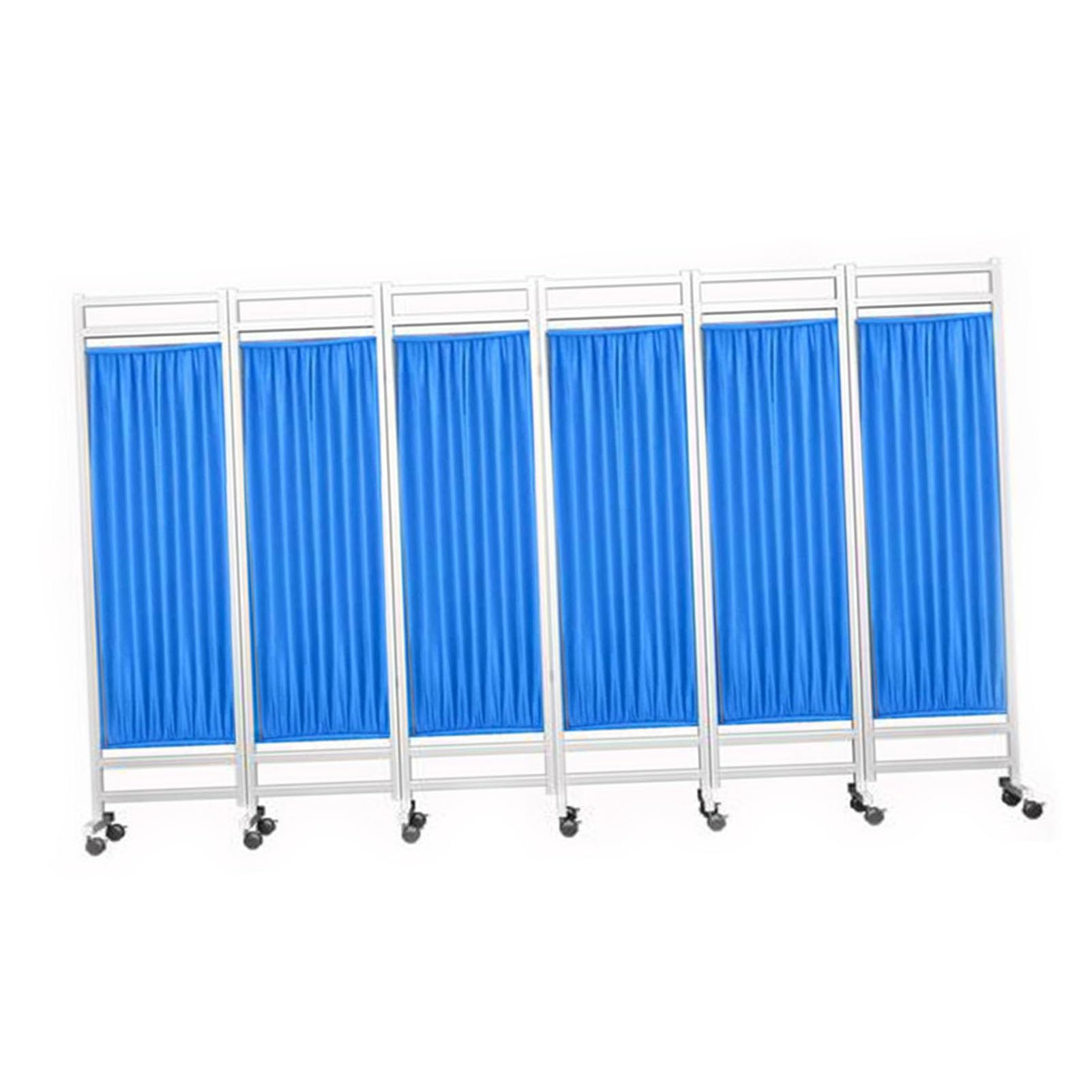 Paravent de confidentialité pliable bleu 180 cm séparateur intérieur mobile lot de 6