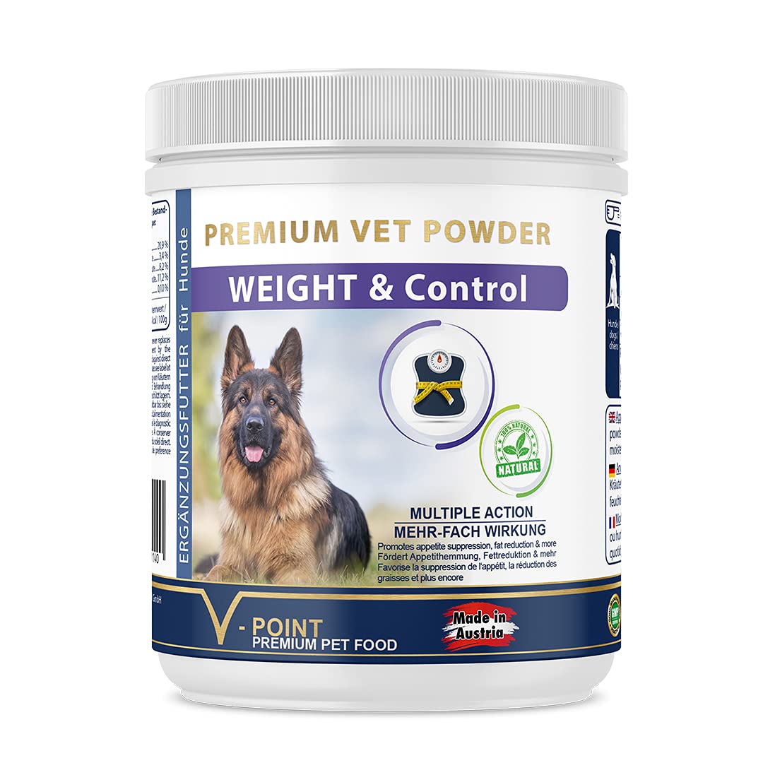 V-POINTWeight & Control for Dogs with Light Obesity Supports Weight Loss Premium Herbal Powder Supplementary Food with Moringa for Weight Loss (250 g)