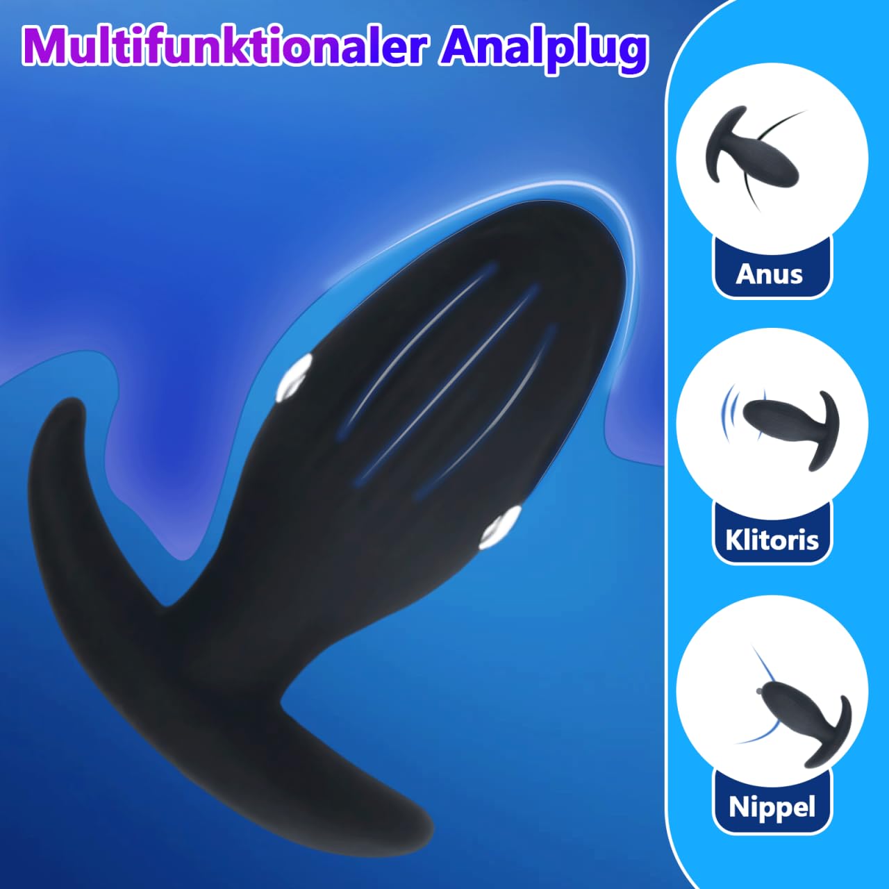 Vibratore Anale Elettrostimolatore Plug Anale Plug Anale-dilatatore Uomo Electro Sex Dildo Anal per Massaggio per il Massaggio della Prostata Vibratore con Stimolazione Elettrica con Telecomando