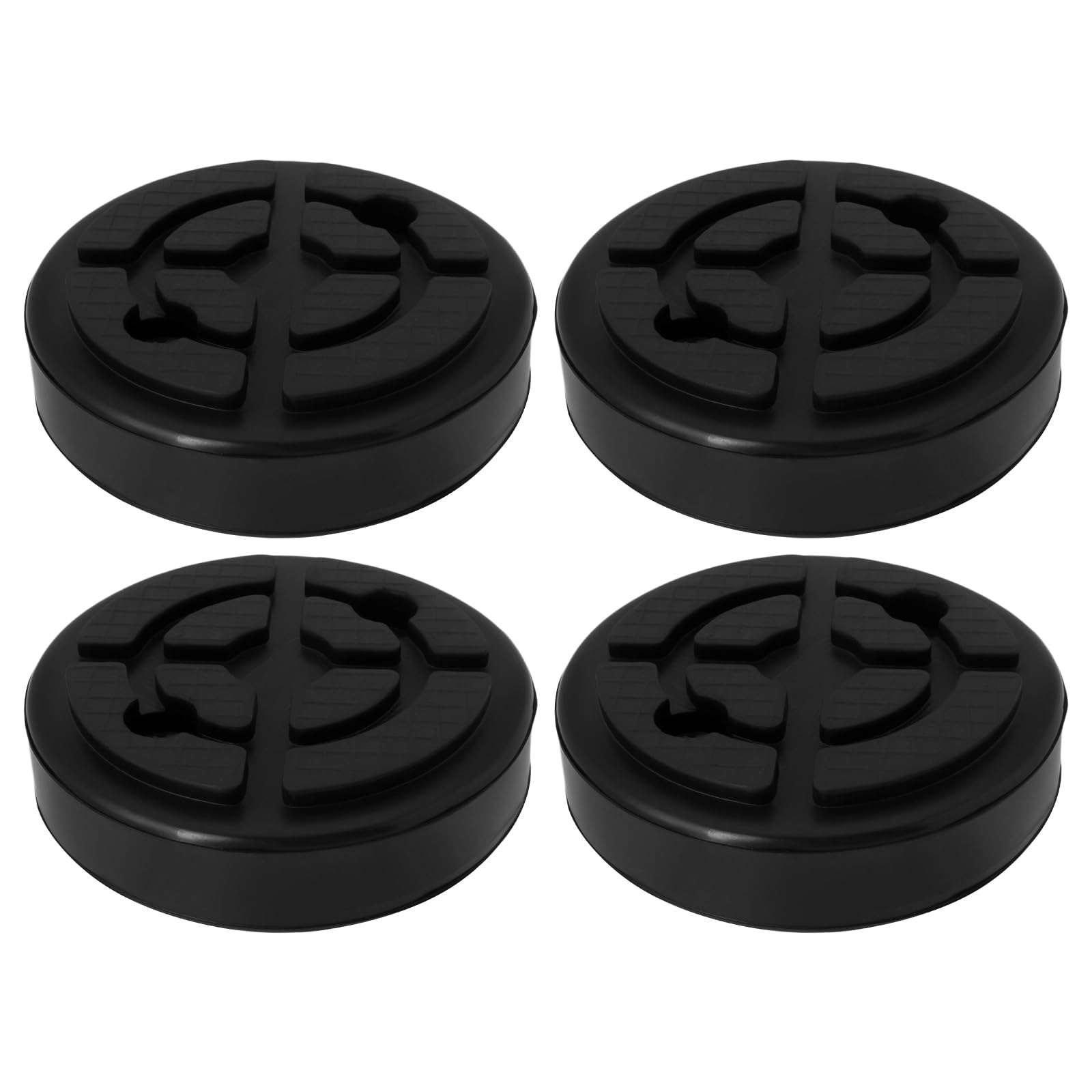 ECSiNG Lot de 4 coussinets ronds en caoutchouc pour levage de voiture - 120 mm x 30 mm - Compatible avec les élévateurs Twin Busch