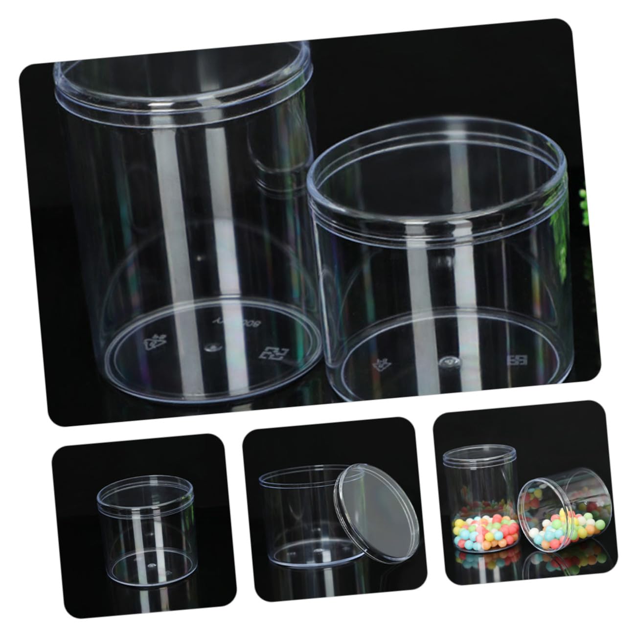 Gatuida 15piezas Tarros De Plástico Transparentes Para Almacenar Cereales Contenedores Sellados Para Granos Secos Organizadores De Cocina Para Refrigerador y Congelador