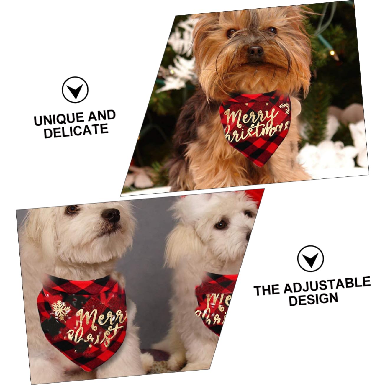 ABOOFAN 6pièces Bandanas De pour Chiens Écharpes Triangle Serviettes Saliva pour Animaux De Compagnie