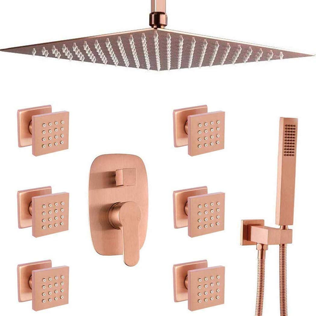 Grifo Ducha Techo lámpara Pulgadas con Sprays Cuerpo de 6 pc.