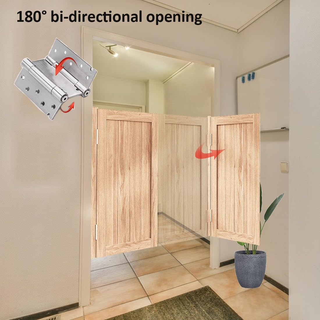 30/32/36 Zoll breite Salonschwingtüren, Innentüren aus Massivholz, Salon-Cafétüren, Trenntüren im westlichen Stil für Schlafzimmer, Veranda, Keller, Thekeneingang (Weiß, 86 x 100 c