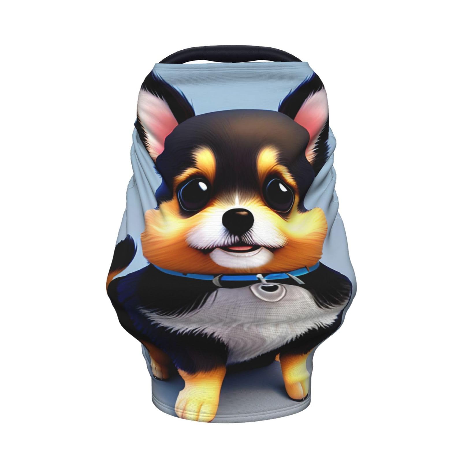 XZDHYZ Card Love Fancy Puppy Versatile full-print Stroller Chair Cover/Nursing Cover, specially designed for your baby, Black