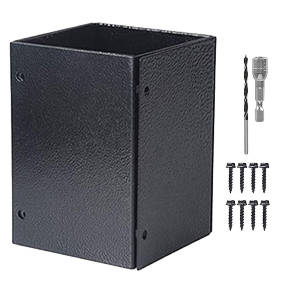 Soporte de acero inoxidable Amosfun con fijación ajustable para postes y barandillas exteriores