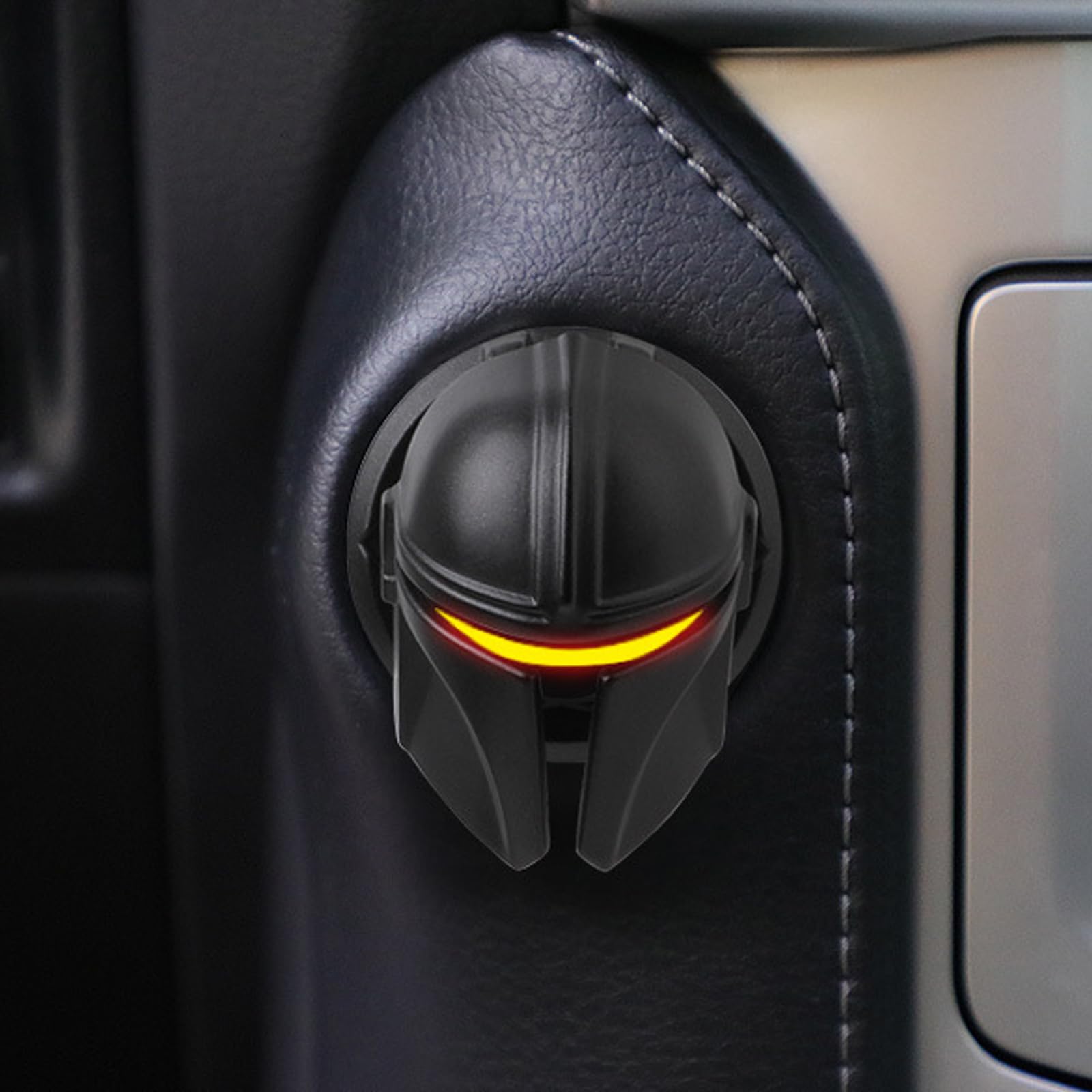 MOTONG Metal Engine Ignition Decoration Ring, Anti Scratch GM Push Start Button Cover for Car Boat Motor (Mando Black)