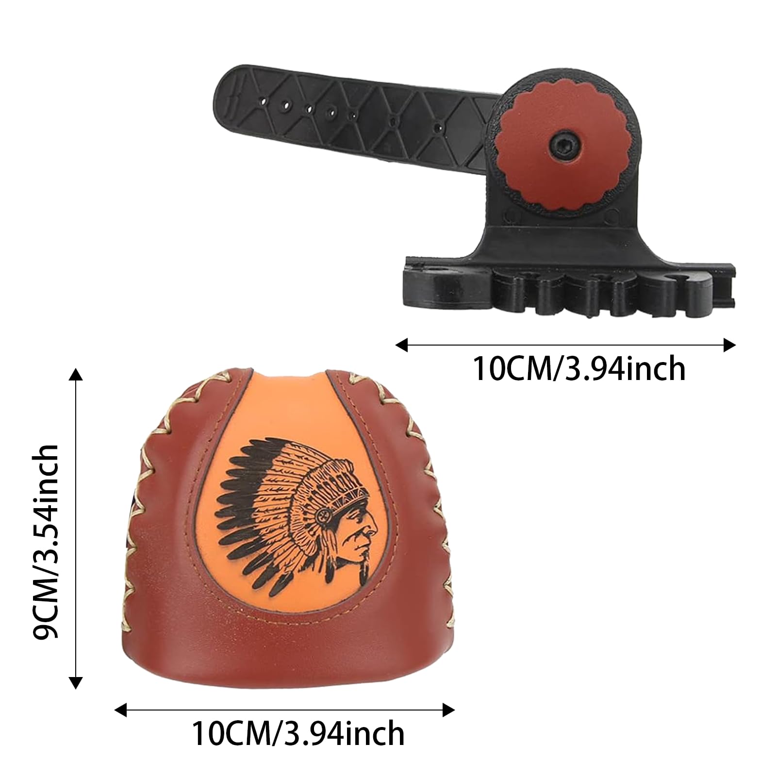 Carquois à 4 flèches en cuir marron - Support pour carquois à arc recourbé - Retrait rapide - Pour tir à l'arc - Étui pour la chasse et la pratique du tir à l'arc