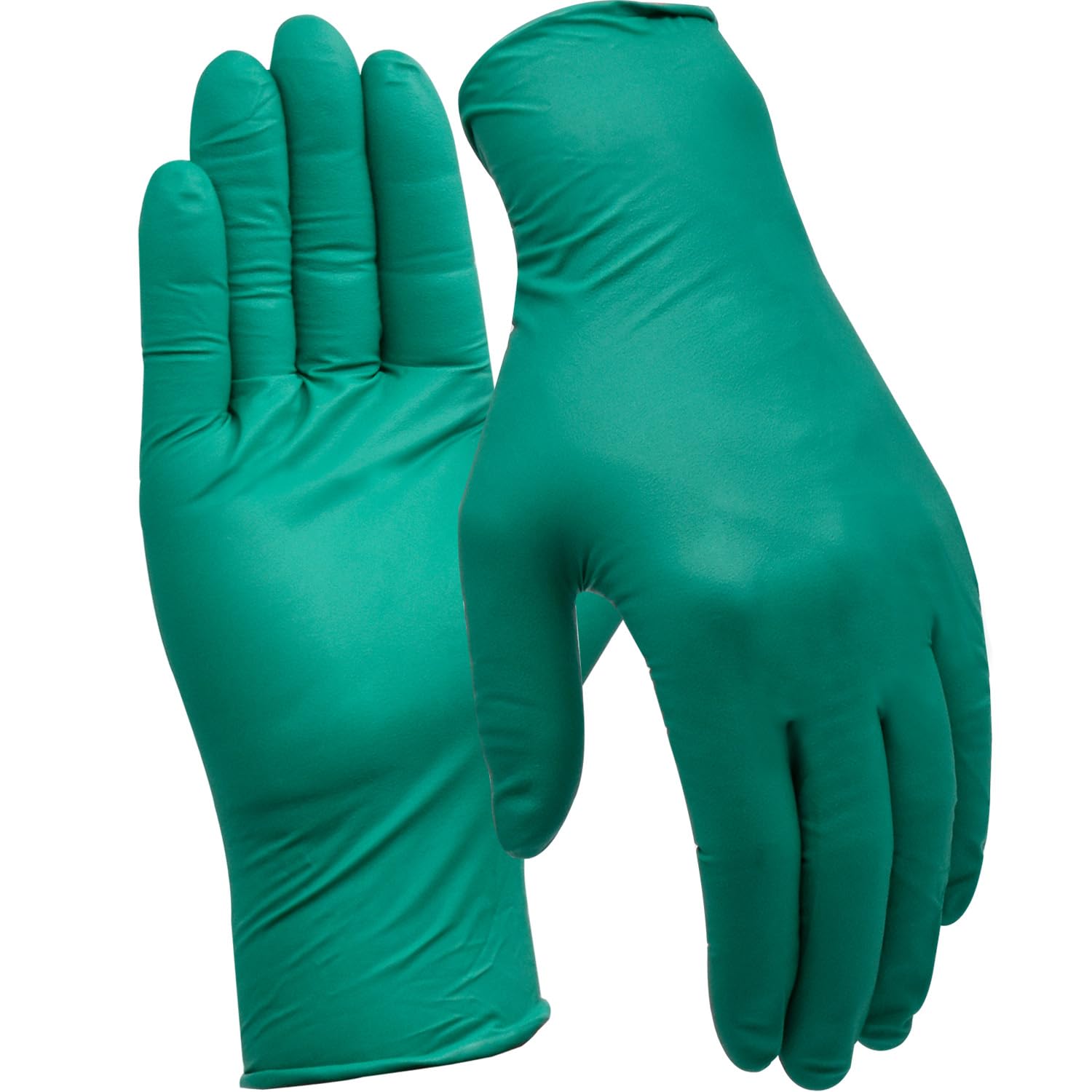 Guantes desechables de nitrilo, guantes industriales sin látex de 5 mil para limpieza automotriz, no estériles, color verde (pequeño/7 (paquete de 1000))
