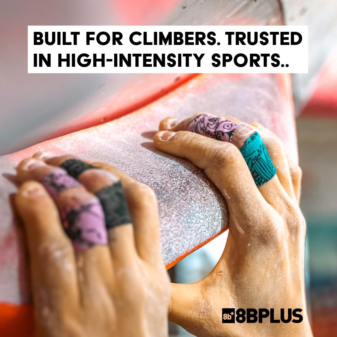 8BPLUS - Cinta adhesiva para escalar, 38 mm x 10 m, para escalada, boulder, deportes de fuerza, voleibol, balonmano, artes marciales, color azul