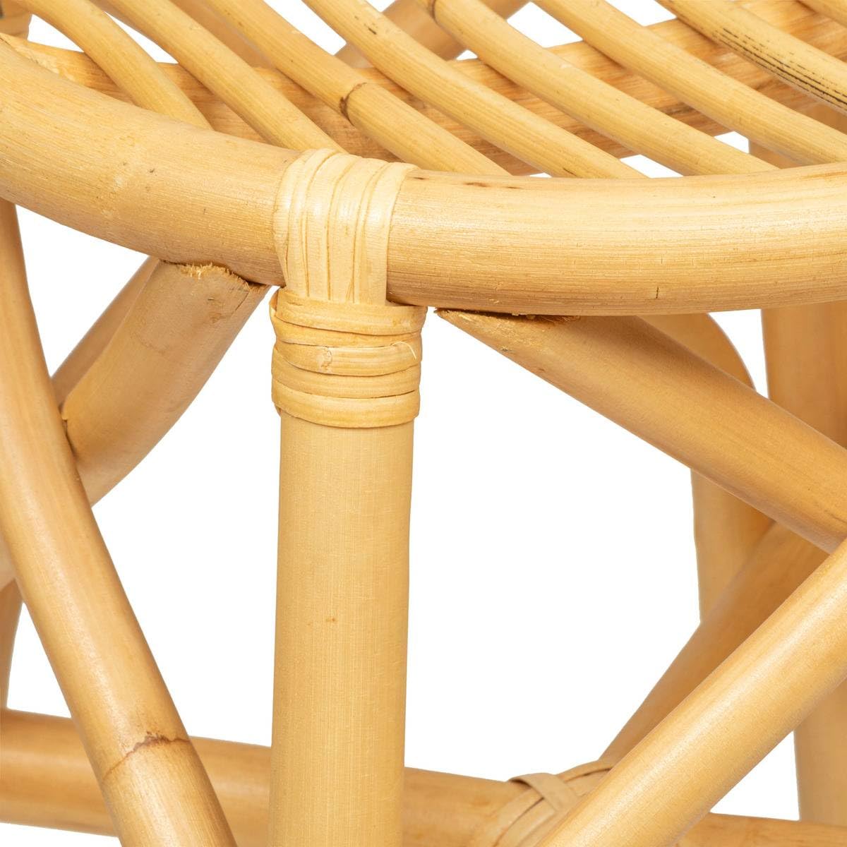 Tavolino Bambù Ilyan Atmosphera | Diametro 37cm Altezza 38cm | Design Moderno - Foto 12