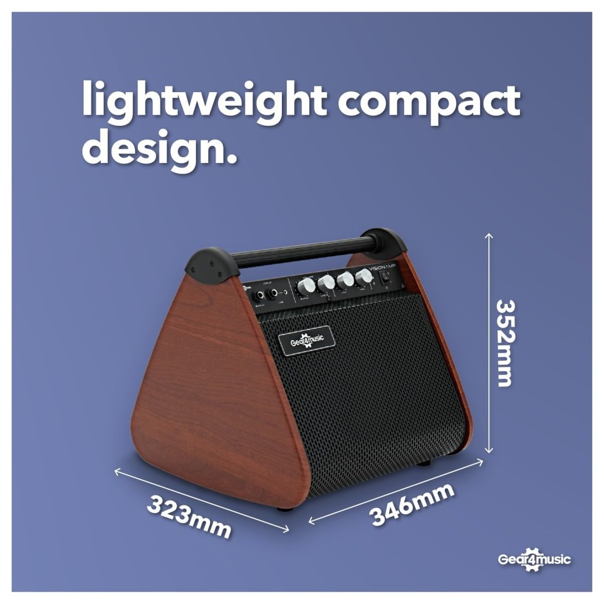 VISIONAMP Schlagzeug Elektronisch und Keyboard Verstärker Tragbares E-Drum Amp 50W