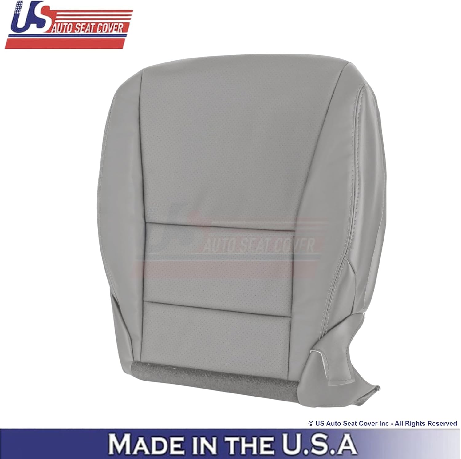 US Auto Seat Cover 2013-2017 fits Honda Accord Genuine Leather Perf Front Seat Covers Gray