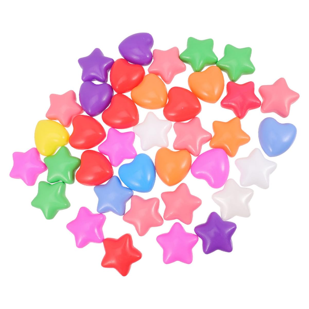 Gogogmee 60Pcs Ocean Balls Star Heart Shapes for Playtime for Ball Pits Play Tents and Pools Enhances Hand Eye Coordination Grasping Skills