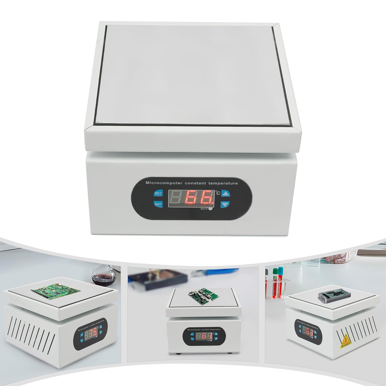 150X150mm Elektrische Heizplatte Löt-Heizplatte 500W 220V Mikrocomputer Elektrische Heizplatte Warmhalteplatte Elektrisch PCB Heizung Vorwärmen Löten Vorwärmstation