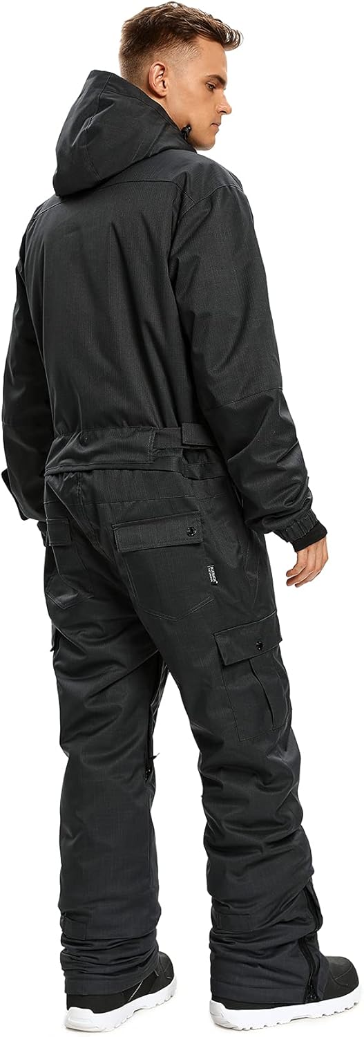 Mens One Piece Ski Suit Snowsuits Colorful Snowboard Jumpsuits Waterproof Hooded Warm Jackets Outdoor Winter - Image 5