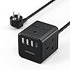 UK to European Plug Adapter with 1.5M Extension Cable, Aodeng 4 Way Travel Extension Lead with 4 USB Compact Type E/F Travel Adapter for Germany France Spain Poland Greece Netherlands etc. UK to European Plug Adapter with 1.5M Extension Cable, Aodeng 4 Way Travel Extension Lead with 4 USB Compact Type E/F Travel Adapter for Germany France Spain Poland Greece Netherlands etc.