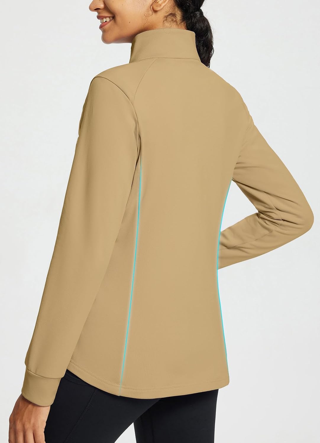 baleaf Women's Running Jacket Winter Lightweight Water Resistant Puffer Coat Fall Cold Weather Hiking Zip Pockets - Image 2