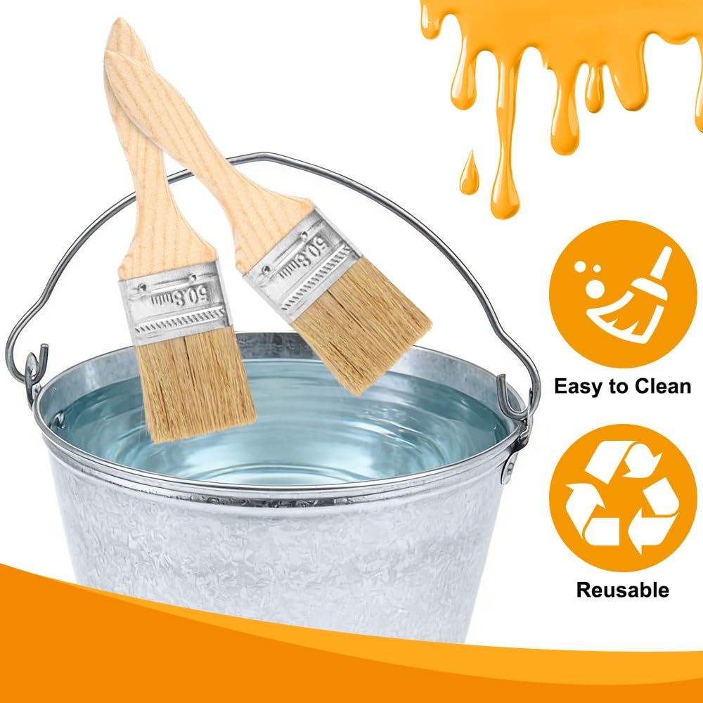 30 Pinceaux Peinture 50mm Pinceau Plat Professionnel,Pinceau Peinture Mur,Pinceau à Lasure Bois Large,Pinceau Vernis Bois,pour Murale,Vernis,Colles,Bricolage Silicone,Gesso Teintures