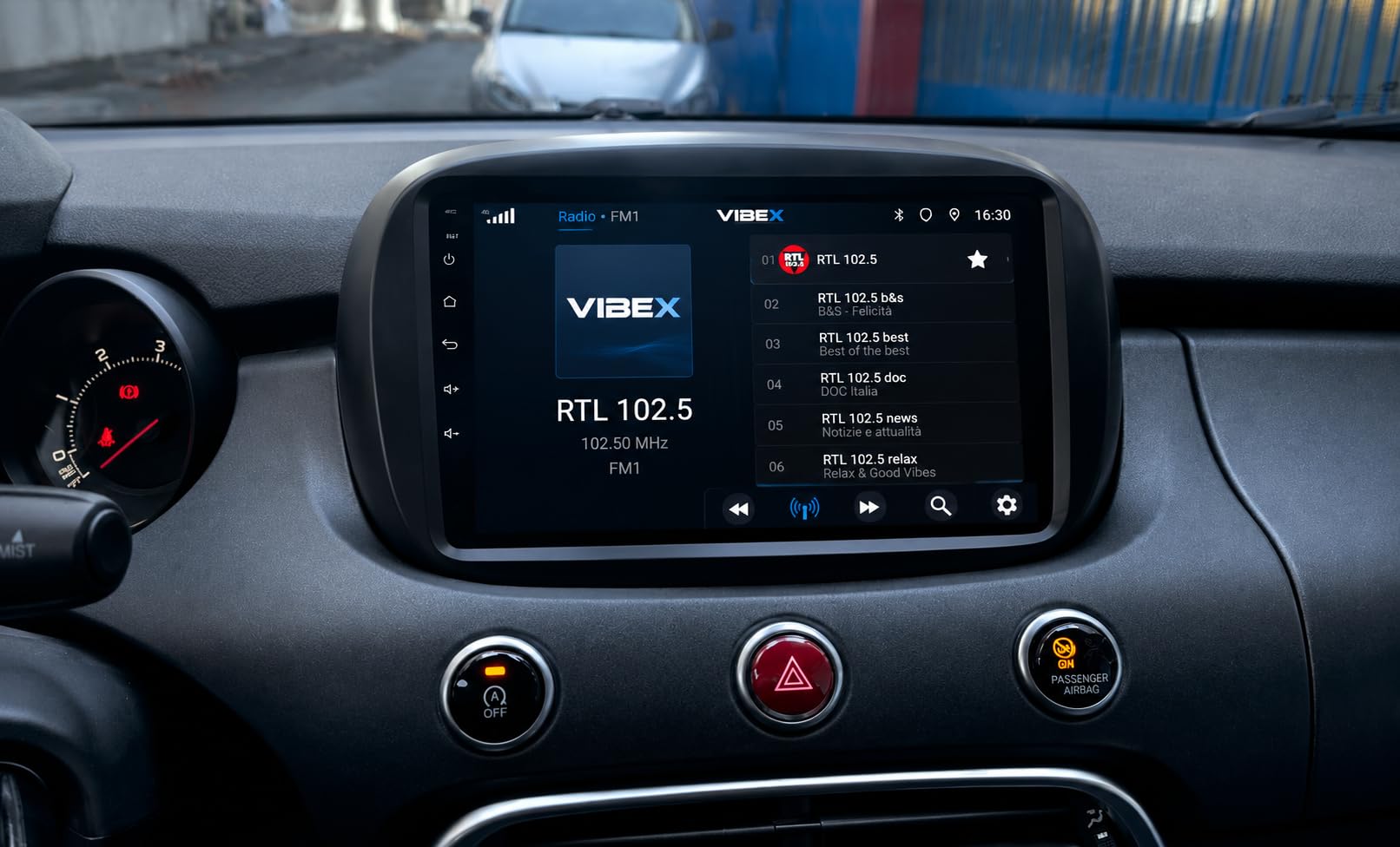 VIBEX Autoradio 9" | Android per FIAT 500X 2015-2023, Wireless CarPlay Android Auto | Navigazione GPS | Bluetooth WiFi | Schermo Touch HD Supporto Retrocamera CANBUS |