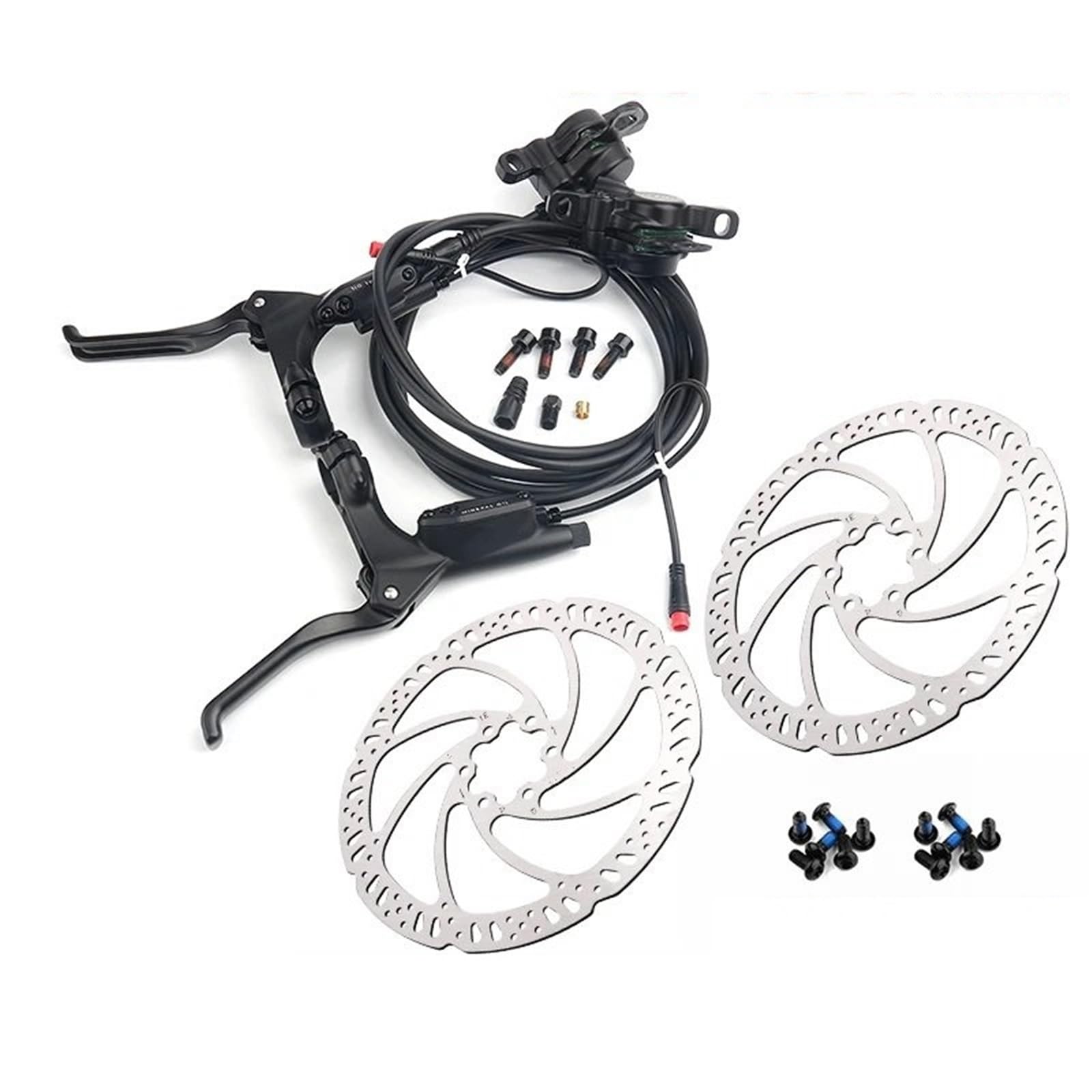 Juego de Frenos de Disco hidráulicos para Bicicleta HD-E350, 900mm, 1850mm, Control de 2 Pines, Control de Potencia, Freno de Apagado