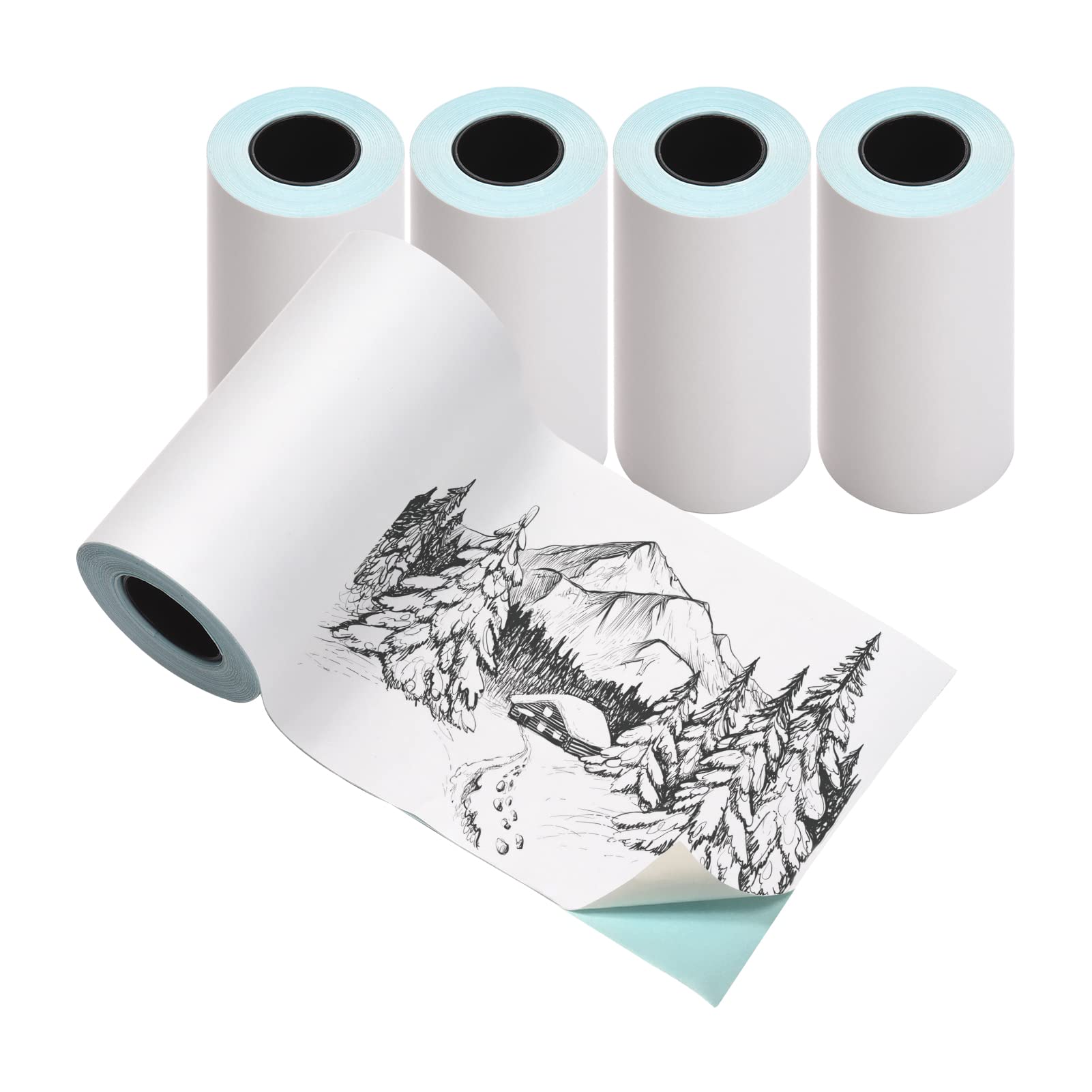 Self Adhesive Thermal Paper 5 Rolls 57x30mm for Pocket Printer