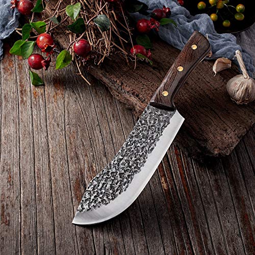 Boning Knife, Handmade Forged Boning Knife Stainless Steel Butcher Knives Slaughter Meat Pork Lamb Knife 5Cr15 Non-stick Blade Knife BY ZZYY