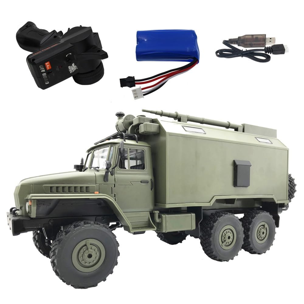 RTR RC LKW Militär Truck 2.4G B36 Ural 1:16 6WD Off-Road Fahrzeug Simulation Crawler Ferngesteuerter Lastwagen Militärlastwagen Kletterfunktion