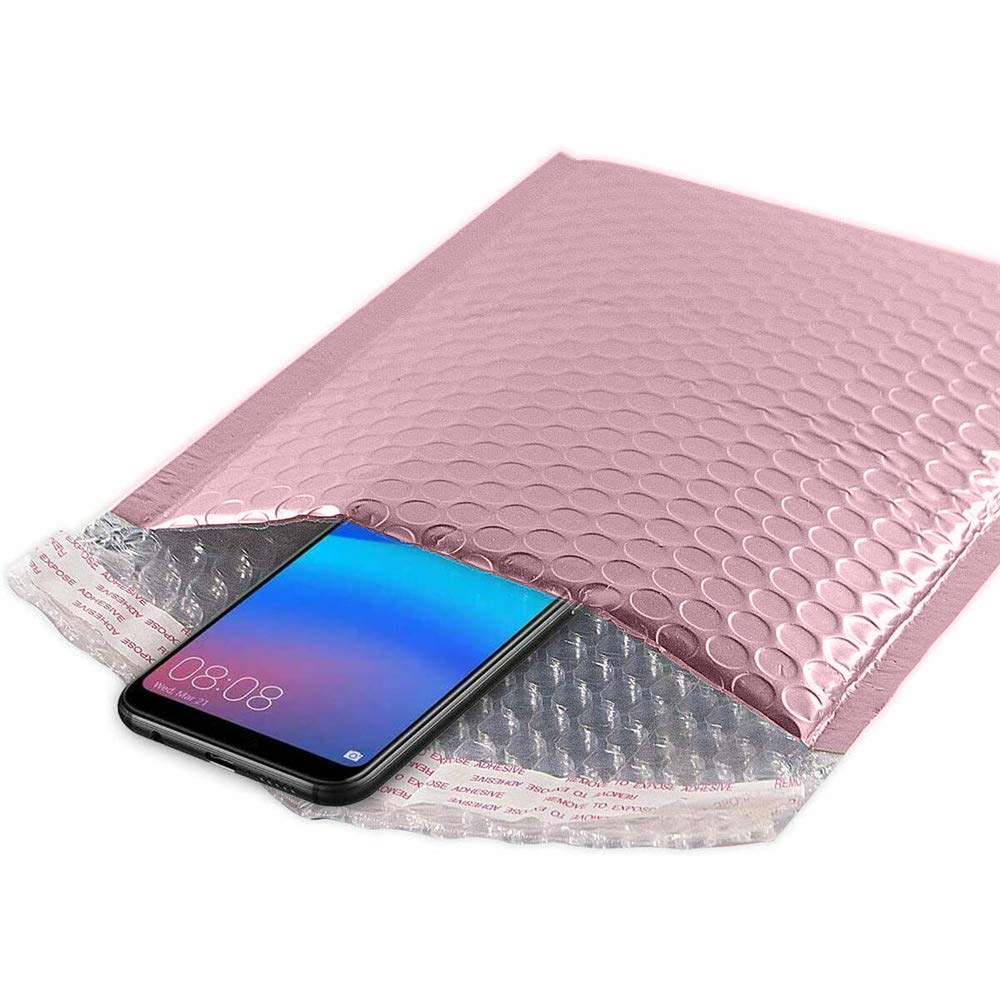 VIDOO 20 Stücke Blase Umschlag Rose Gold Mail Verpackung Taschen Selbst Siegel Gepolstert Courier Taschen wasserdichte Versandtaschen Bubble Mailer - XL