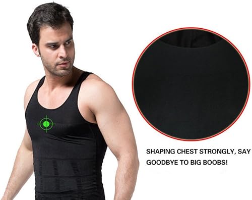 Miniatura 5 de FS Mens Tights Compression Body Shaper Sports Muscle Tank Top Abs Abdomen Slim