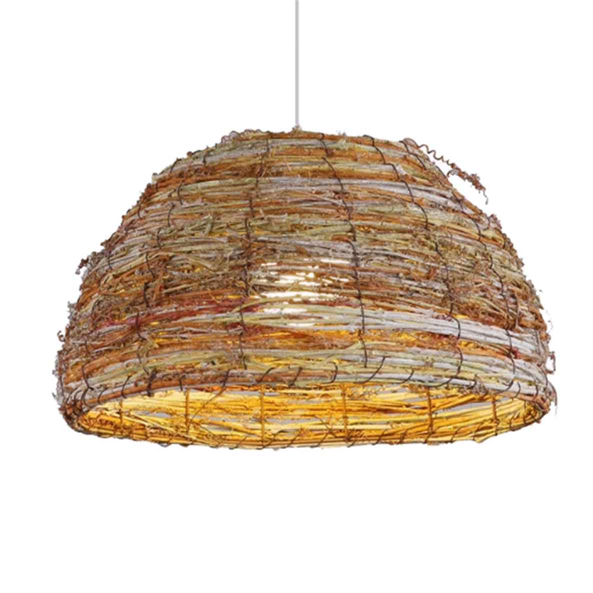 CSSYKV Wabi-sabi Rattan Lamp Fixture Mid-Century Wicker Lantern Chandelier Vintage Rattan Basket Lamp Shade Hand-Woven Wicker Boho Lights for Bedroom Kitchen Island Hallway Foyer Restaurant