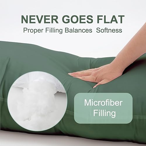 Miniatura 3 de DOWNCOOL Almohada grande para el cuerpo, almohada transpirable de cuerpo completo para dormir de lado, almohada de cama larga suave para adultos, 20