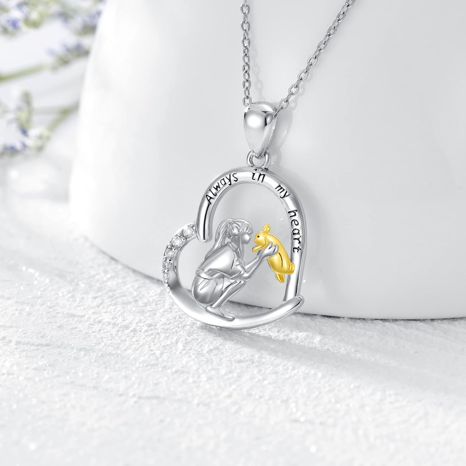 Horse/Bunny/Dog/Cat Necklace 925 Sterling Silver Women with Animal Pendant Necklace Jewelry Gifts for Women Animal Lovers - Image 4